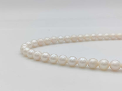 Pearl diameter approximately 6.5mm-6.8mm, Sterling Silver, 29.3g, Necklace 