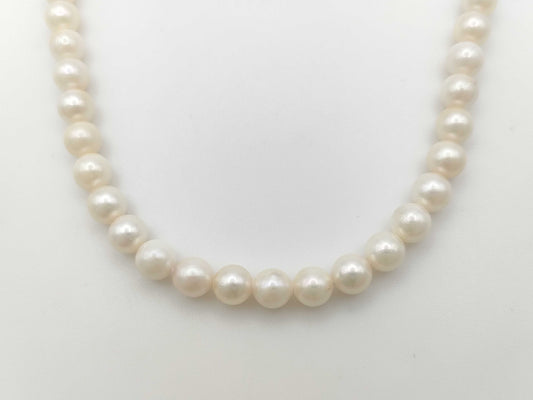 Pearl diameter approximately 5.9mm-6.3mm, Sterling Silver, 25.0g, Necklace 