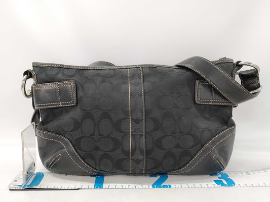 COACH Shoulder Bag Black Signature M0968-F07077 Shoulder Bag