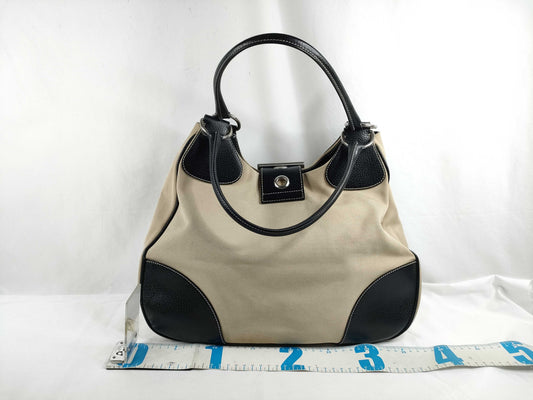 PRADA Prada Canvas Leather Handbag