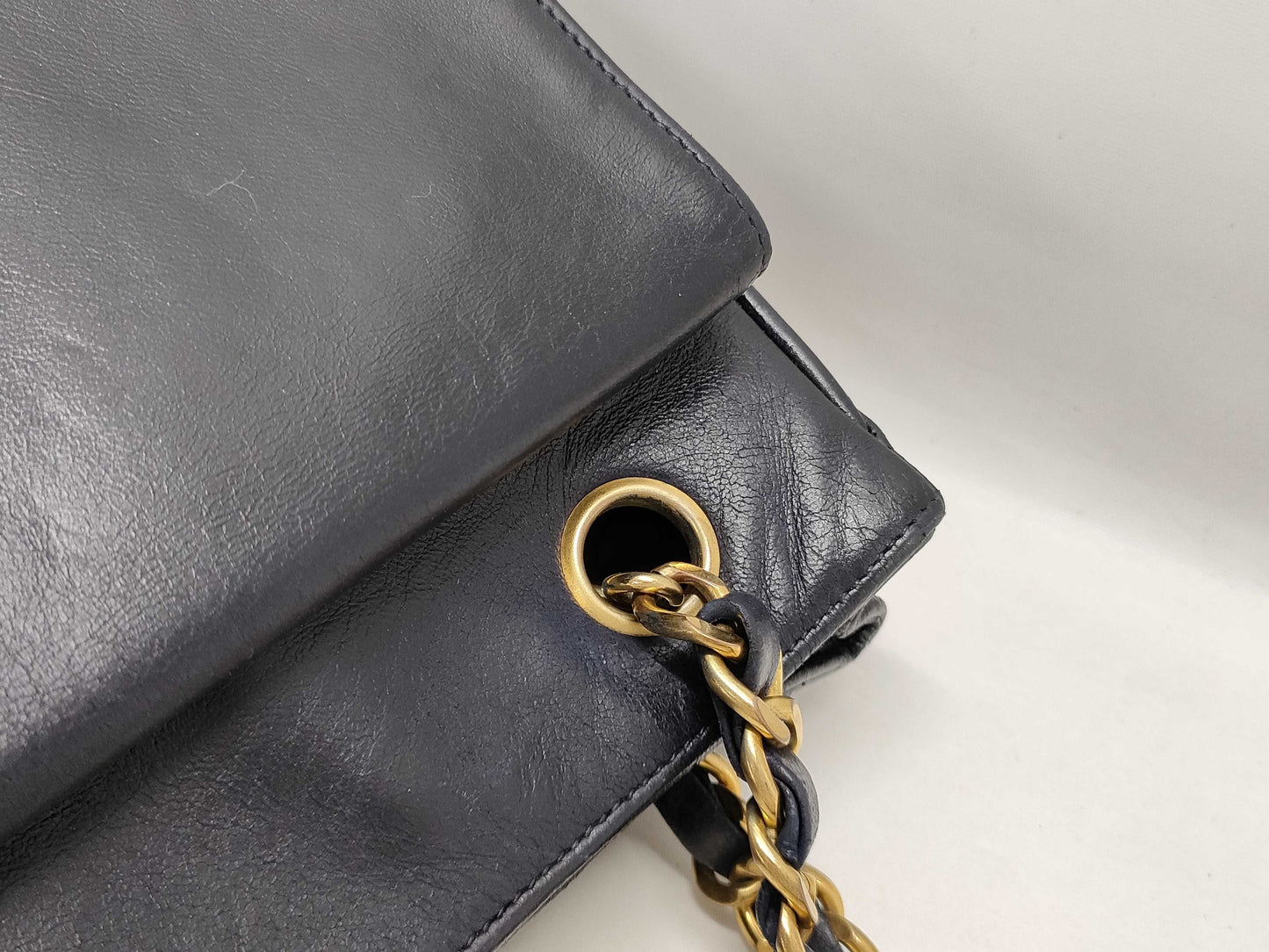 CHANEL Lambskin Coco Chain Shoulder Tote Bag with Crushed Seal