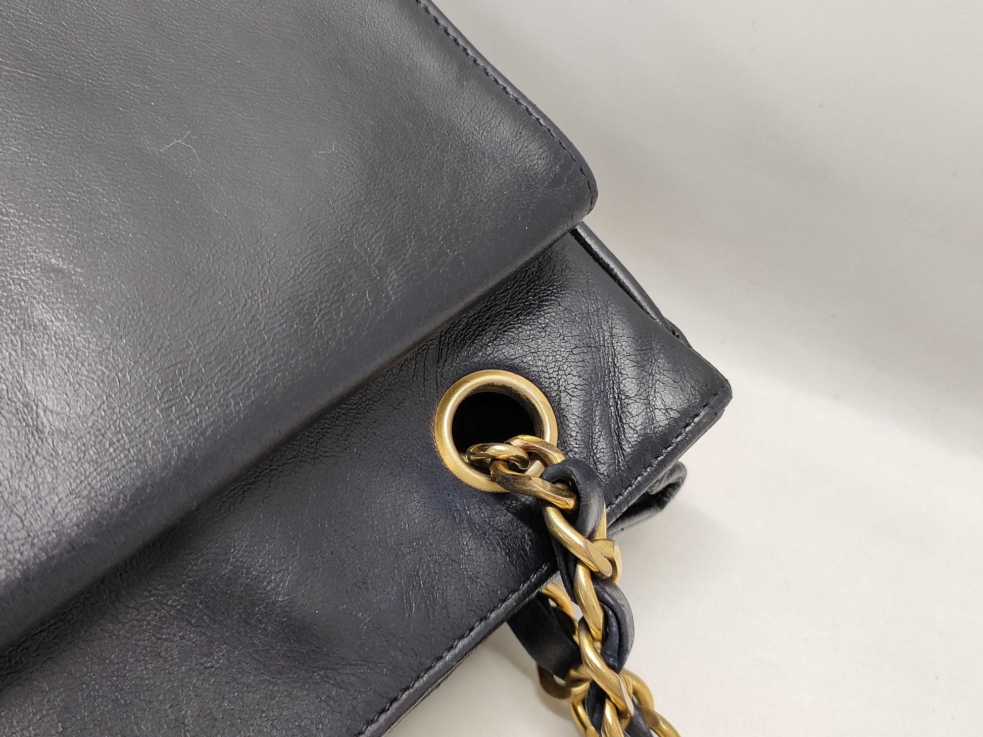 CHANEL Lambskin Coco Chain Shoulder Tote Bag with Crushed Seal