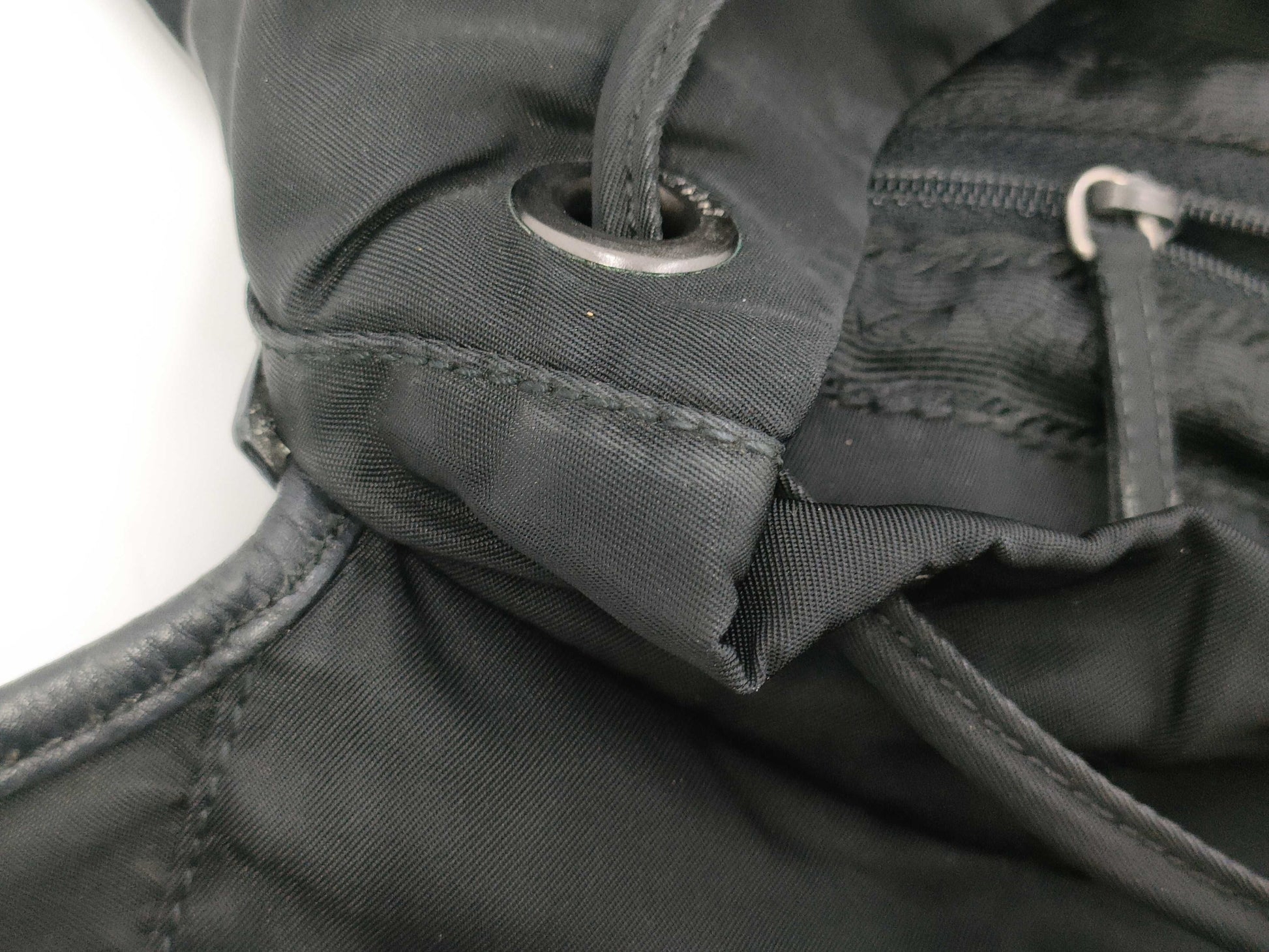PRADA PRADA Nylon x Leather Backpack Rucksack