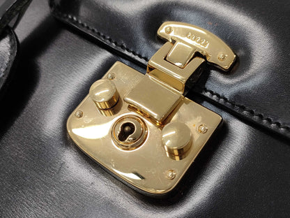 GUCCI 000.256.0192 2-Way Handbag with Stitching, Ladylock Handbag