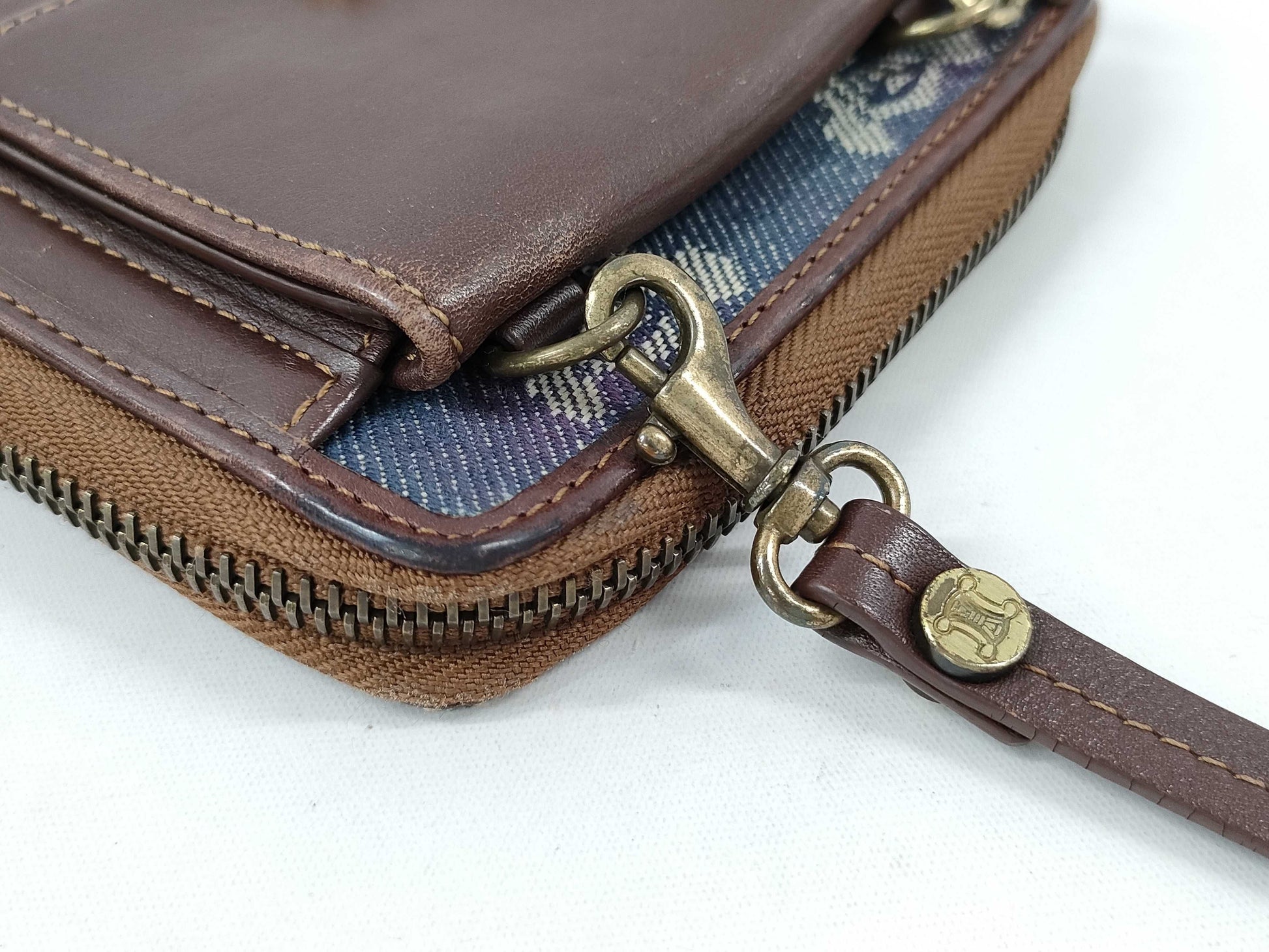 CELINE Denim Pouch Shoulder Bag