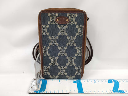 CELINE Denim Pouch Shoulder Bag