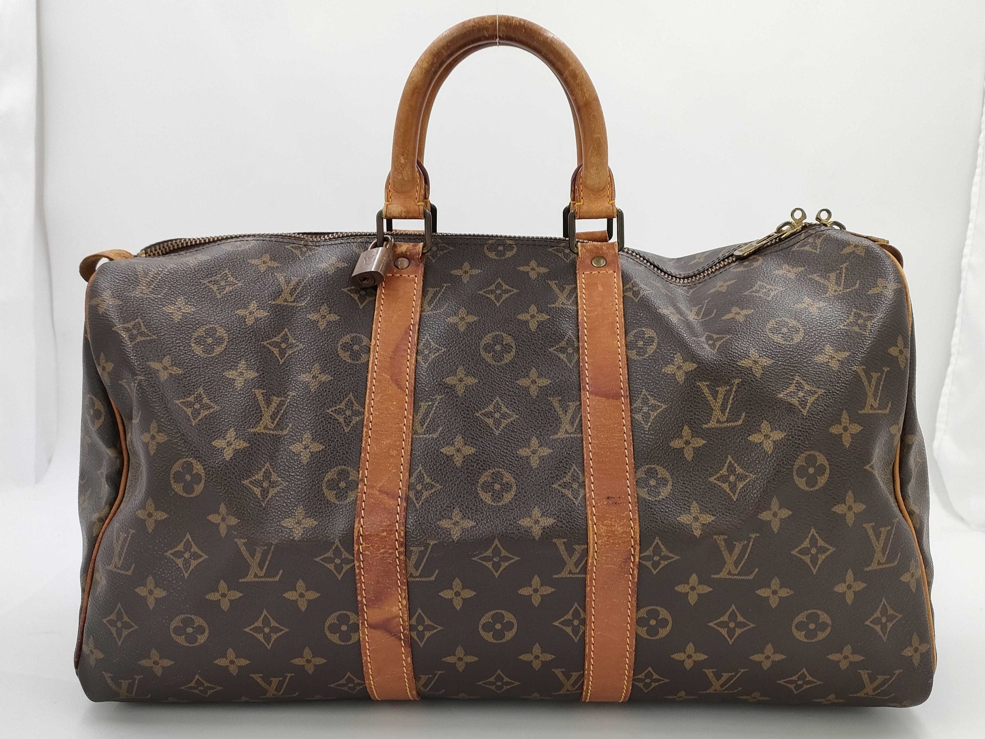 LOUIS VUITTON Monogram Keepall 45 Boston Bag