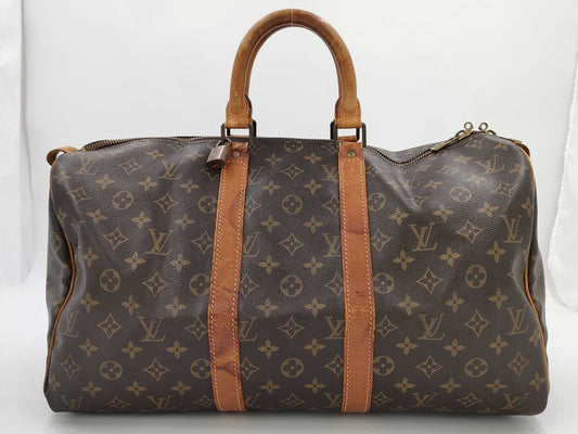 LOUIS VUITTON Monogram Keepall 45 Boston Bag