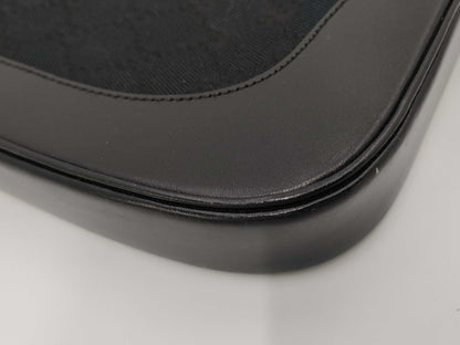 GUCCI GG Canvas Jackie Black One-Shoulder Shoulder Bag