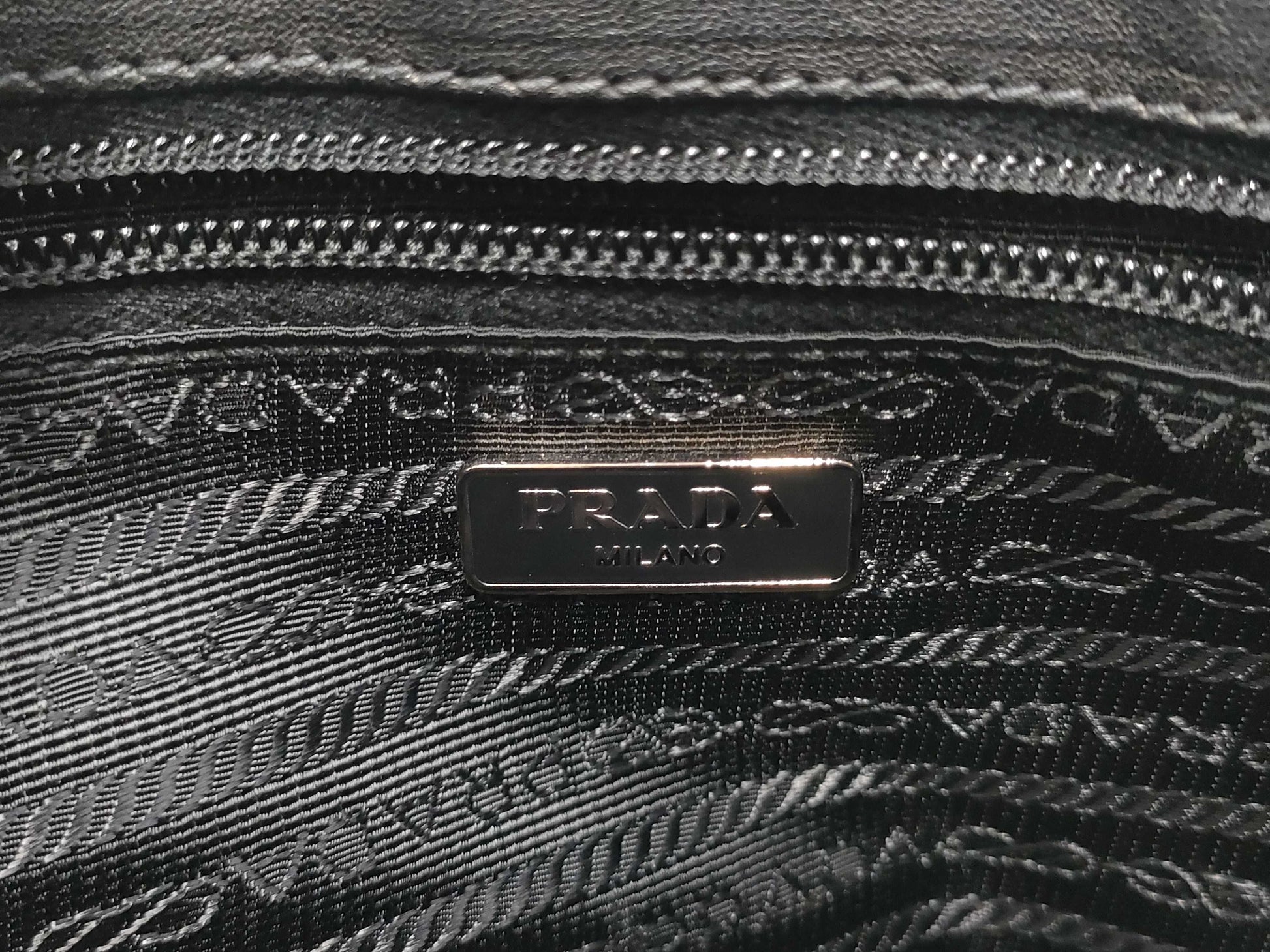 PRADA Prada nylon and leather black shoulder bag