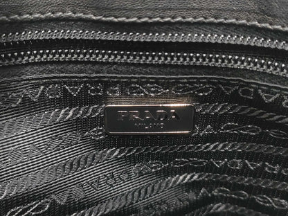 PRADA Prada nylon and leather black shoulder bag