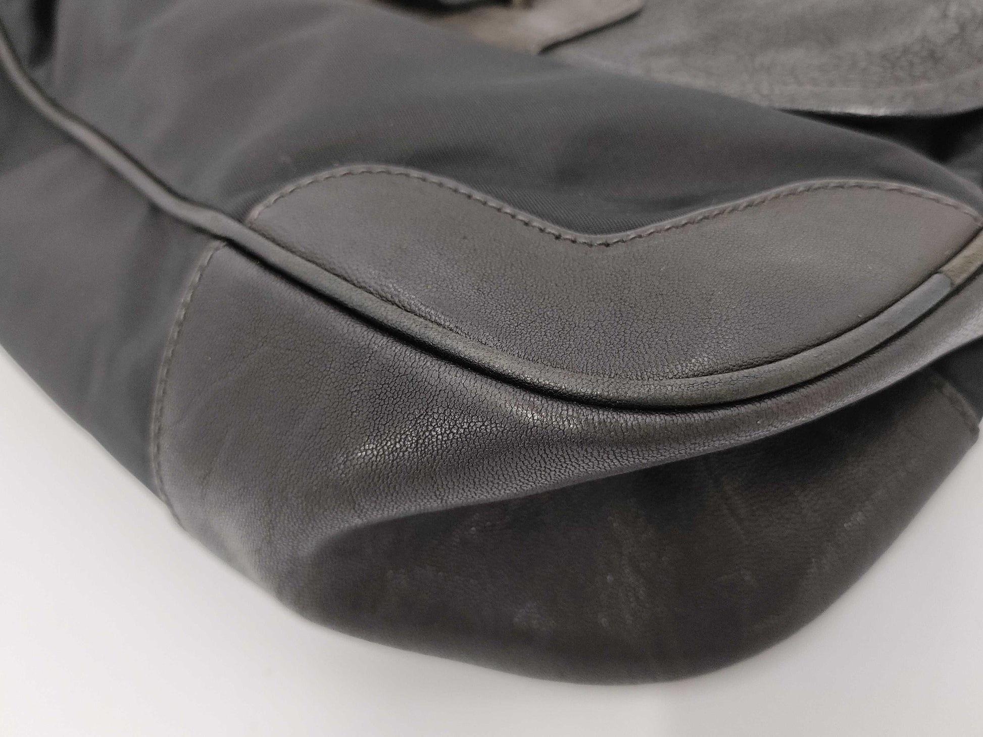 PRADA Prada nylon and leather black shoulder bag