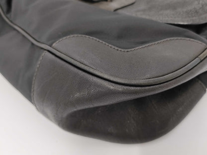 PRADA Prada nylon and leather black shoulder bag