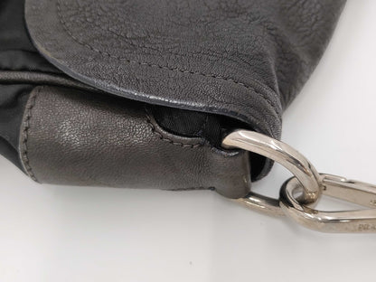 PRADA Prada nylon and leather black shoulder bag