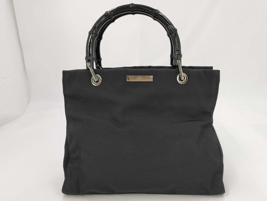 GUCCI Bamboo Hand Black Handbag