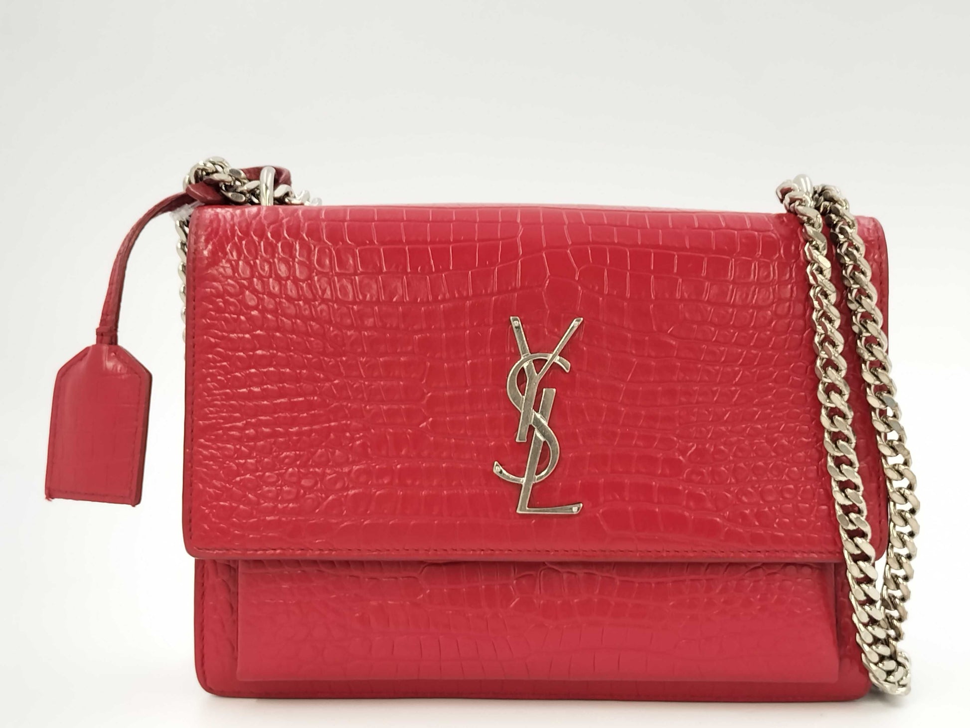 SAINT LAURENT Saint Laurent Croco Chain Shoulder Bag Bag