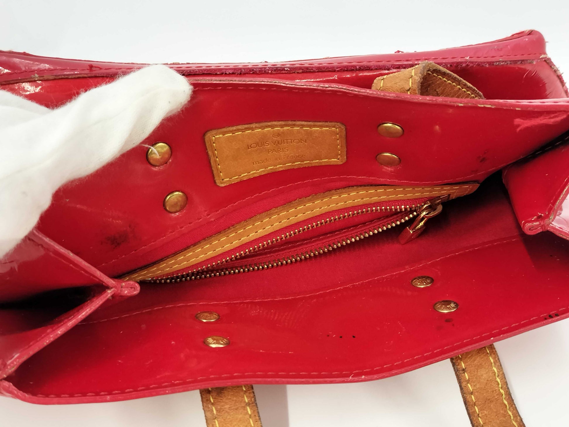 LOUIS VUITTON Vernis Reed PM Handbag Bag