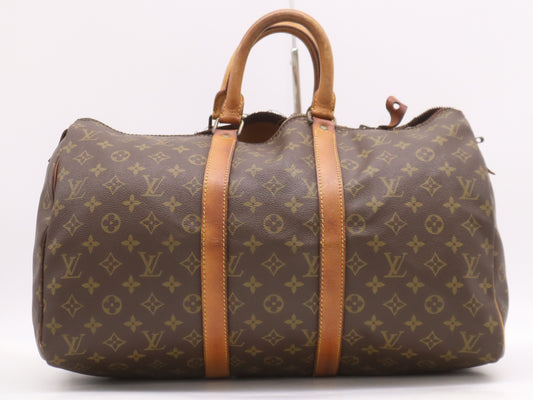 LOUIS VUITTON M41418 Monogram Keepall Bandouliere 45 Boston Bag