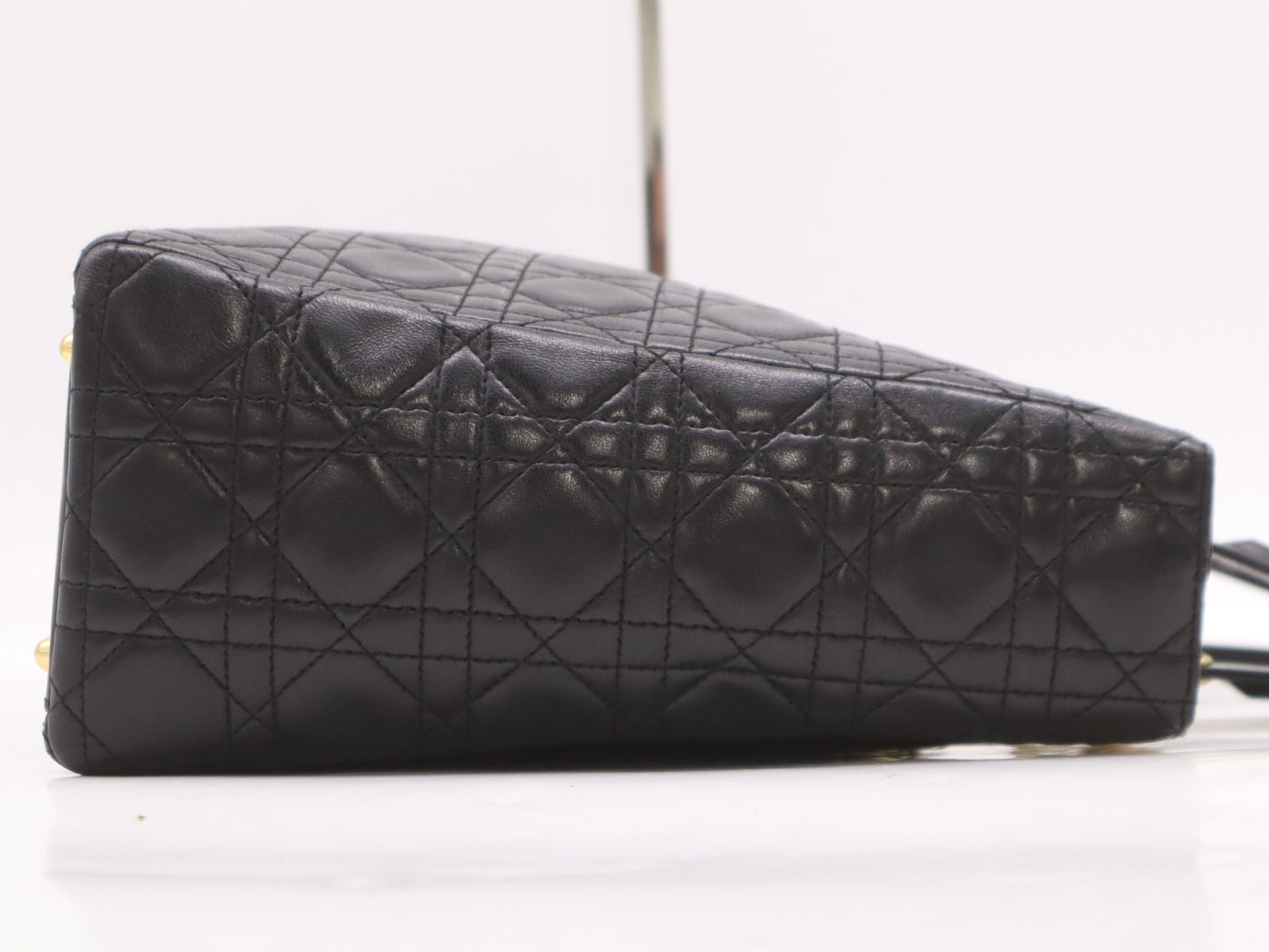 Dior Lambskin Lady Dior Tote Bag Black Handbag