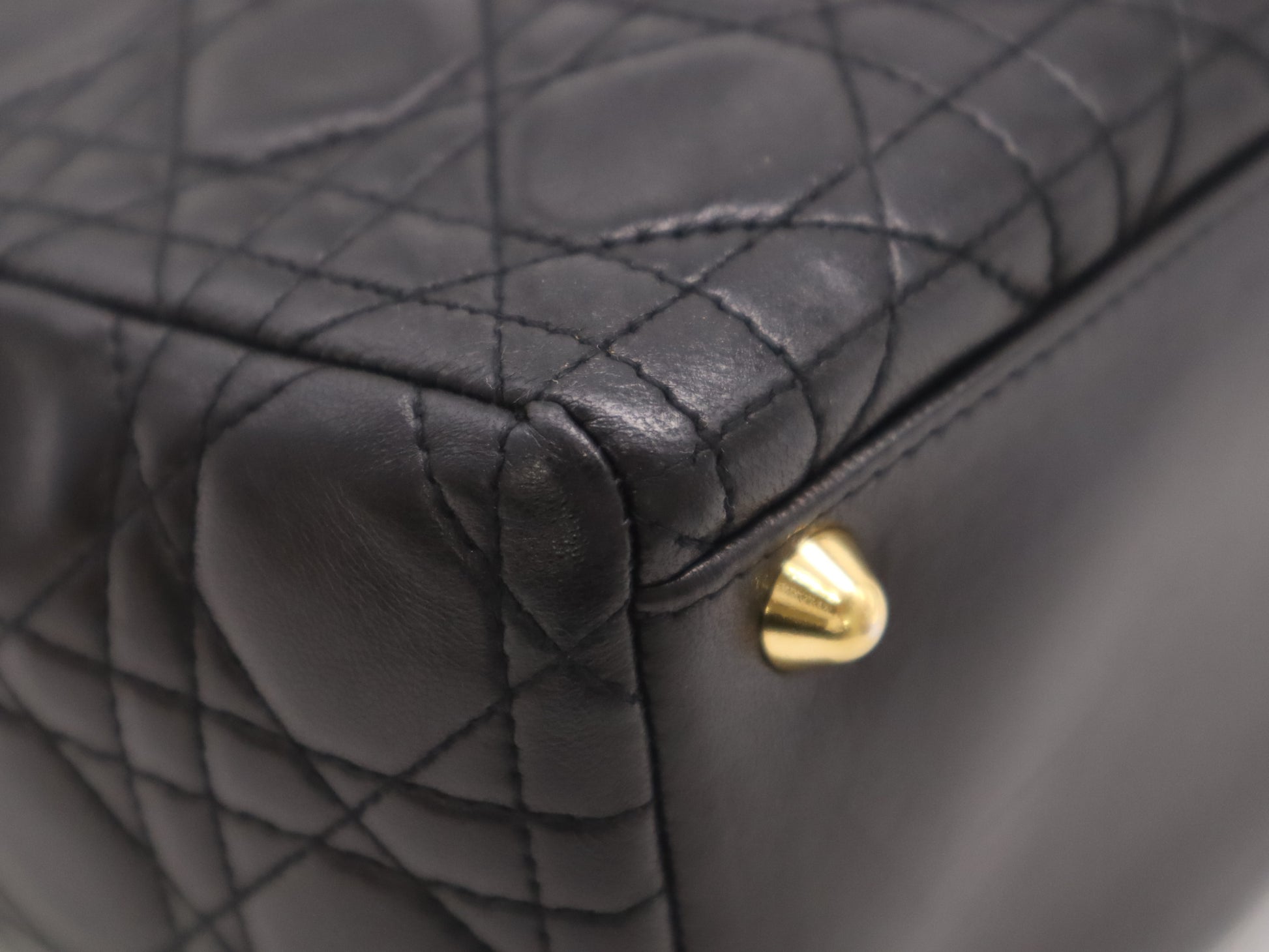 Dior Lambskin Lady Dior Tote Bag Black Handbag