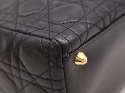 Dior Lambskin Lady Dior Tote Bag Black Handbag
