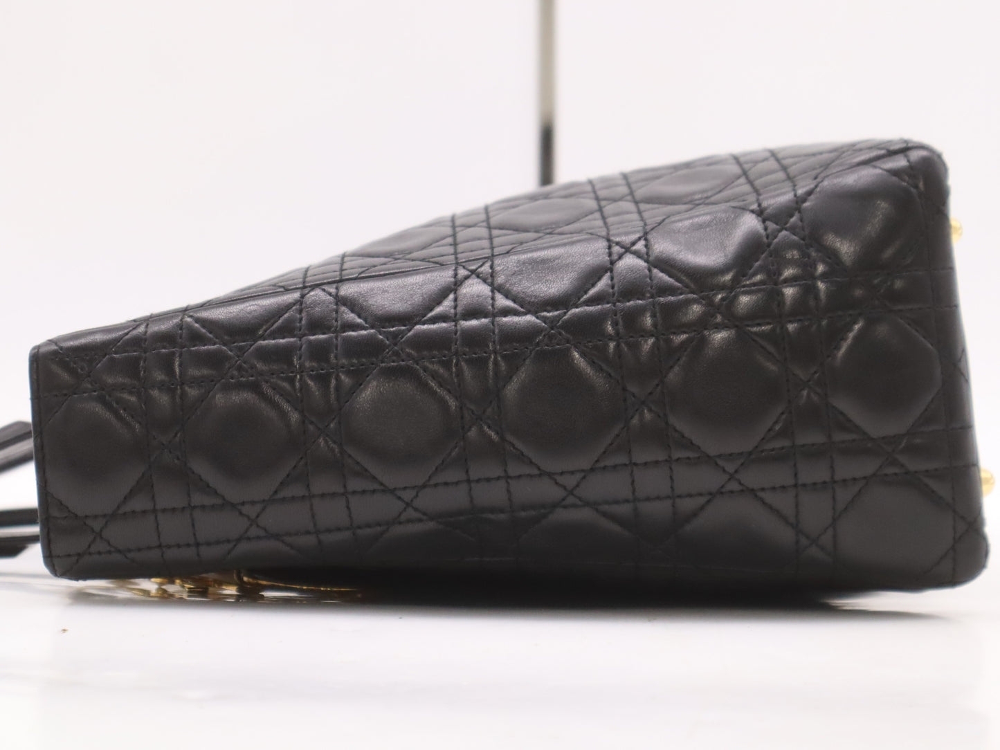 Dior Lambskin Lady Dior Tote Bag Black Handbag