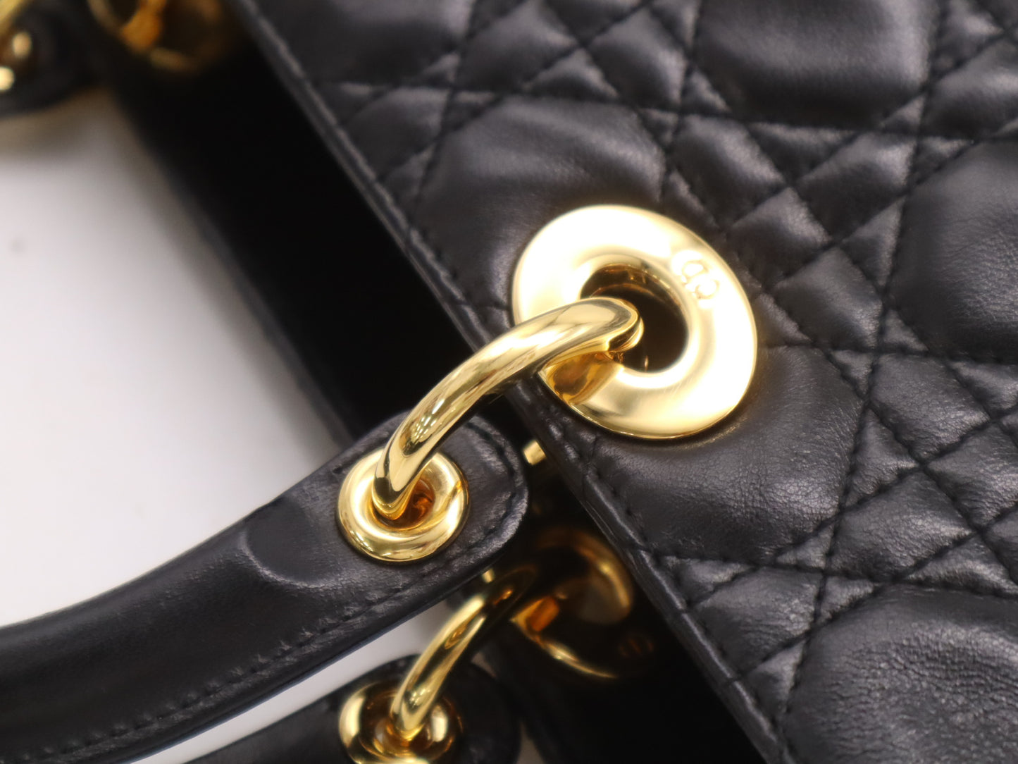 Dior Lambskin Lady Dior Tote Bag Black Handbag