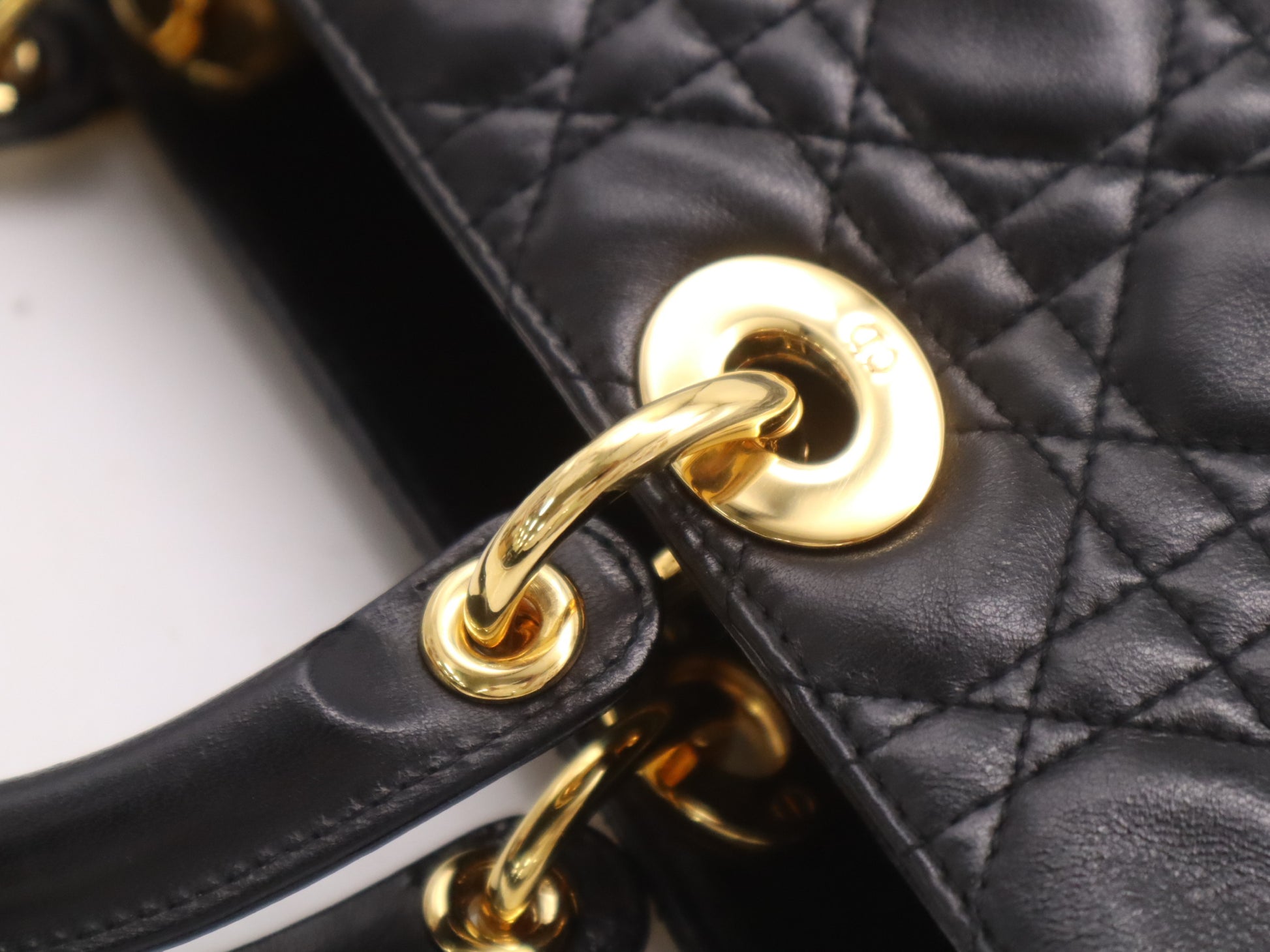 Dior Lambskin Lady Dior Tote Bag Black Handbag