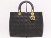 Dior Lambskin Lady Dior Tote Bag Black Handbag