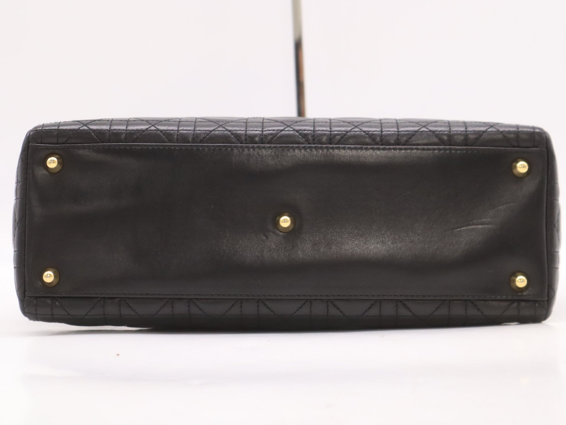 Dior Lambskin Lady Dior Tote Bag Black Handbag