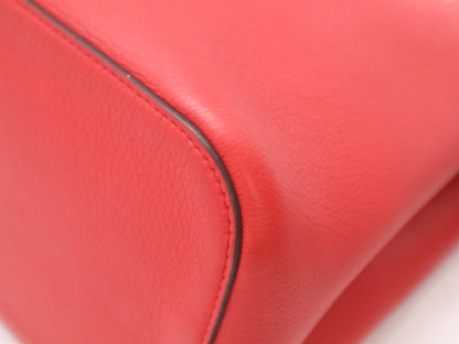LOUIS VUITTON M54679 Leather Lock Me Red Shoulder Bag with Dust Bag and Cloche, RFID Verified