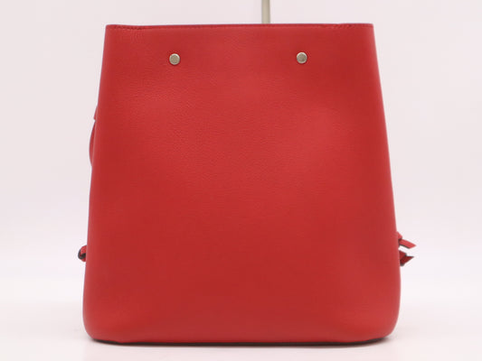 LOUIS VUITTON M54679 Leather Lock Me Red Shoulder Bag with Dust Bag and Cloche, RFID Verified