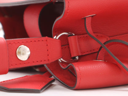 LOUIS VUITTON M54679 Leather Lock Me Red Shoulder Bag with Dust Bag and Cloche, RFID Verified