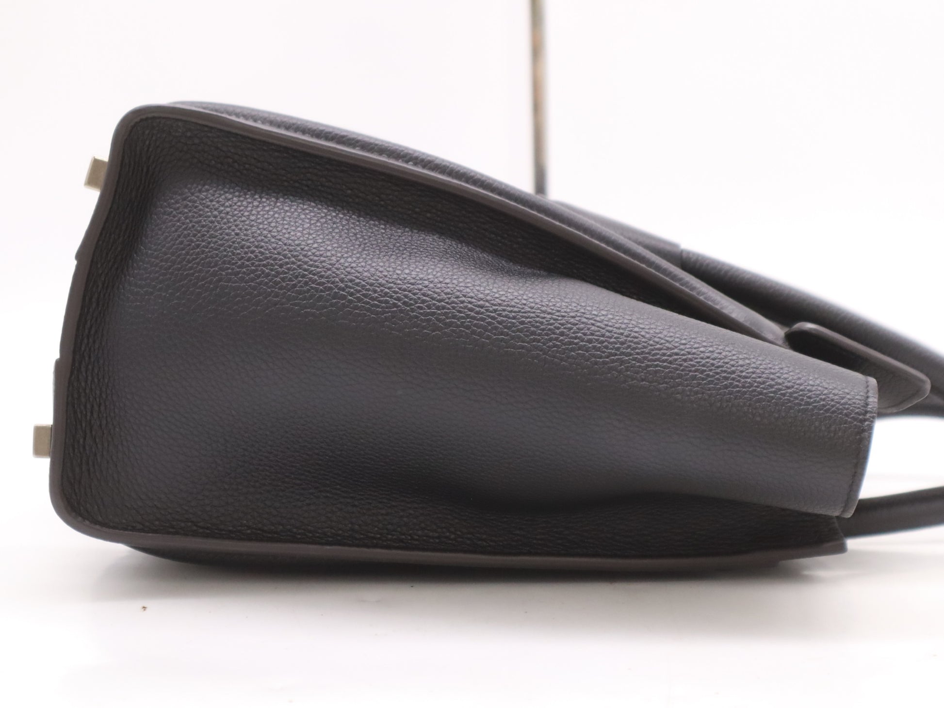 CELINE 167793 Leather Luggage Micro Shopper in Black with Dust Bag