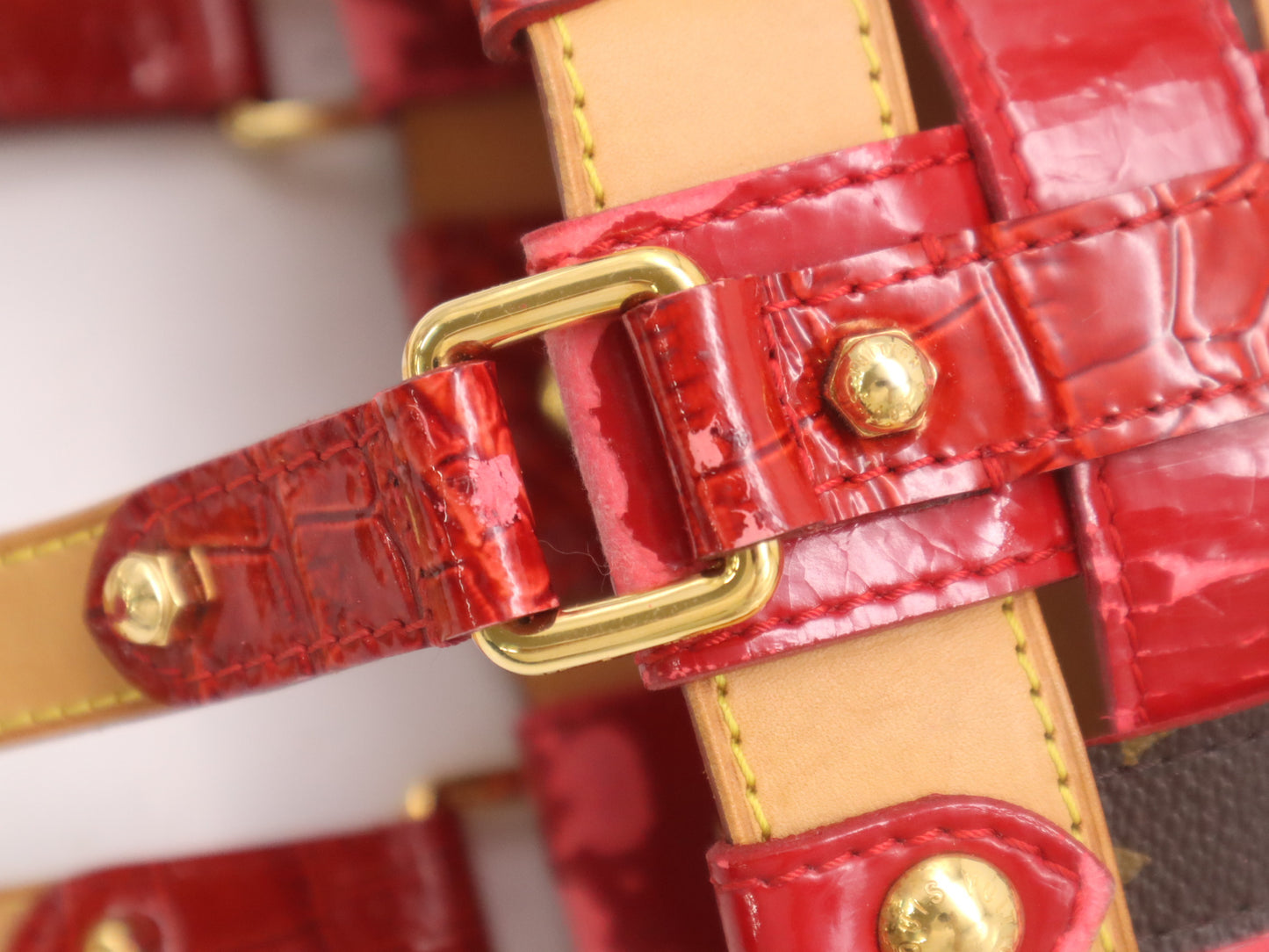 LOUIS VUITTON M95613 Monogram Ruby Neo Bucket Rouge Tote Bag