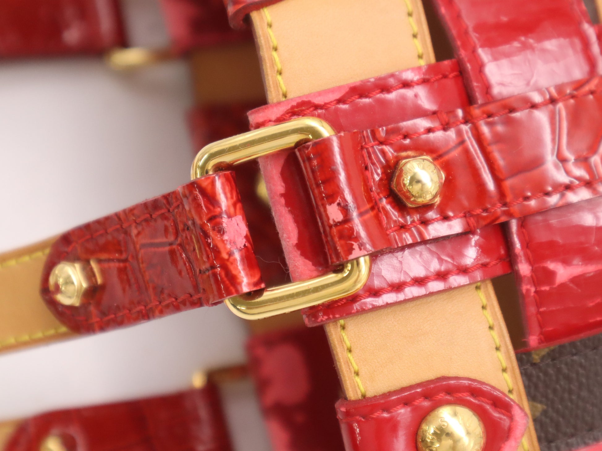 LOUIS VUITTON M95613 Monogram Ruby Neo Bucket Rouge Tote Bag