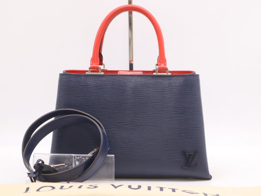 LOUIS VUITTON M53512 Epic Level PM Indigo Coquelicot Handbag with Shoulder Strap, Name Tag, and Dust Bag, RFID Verified
