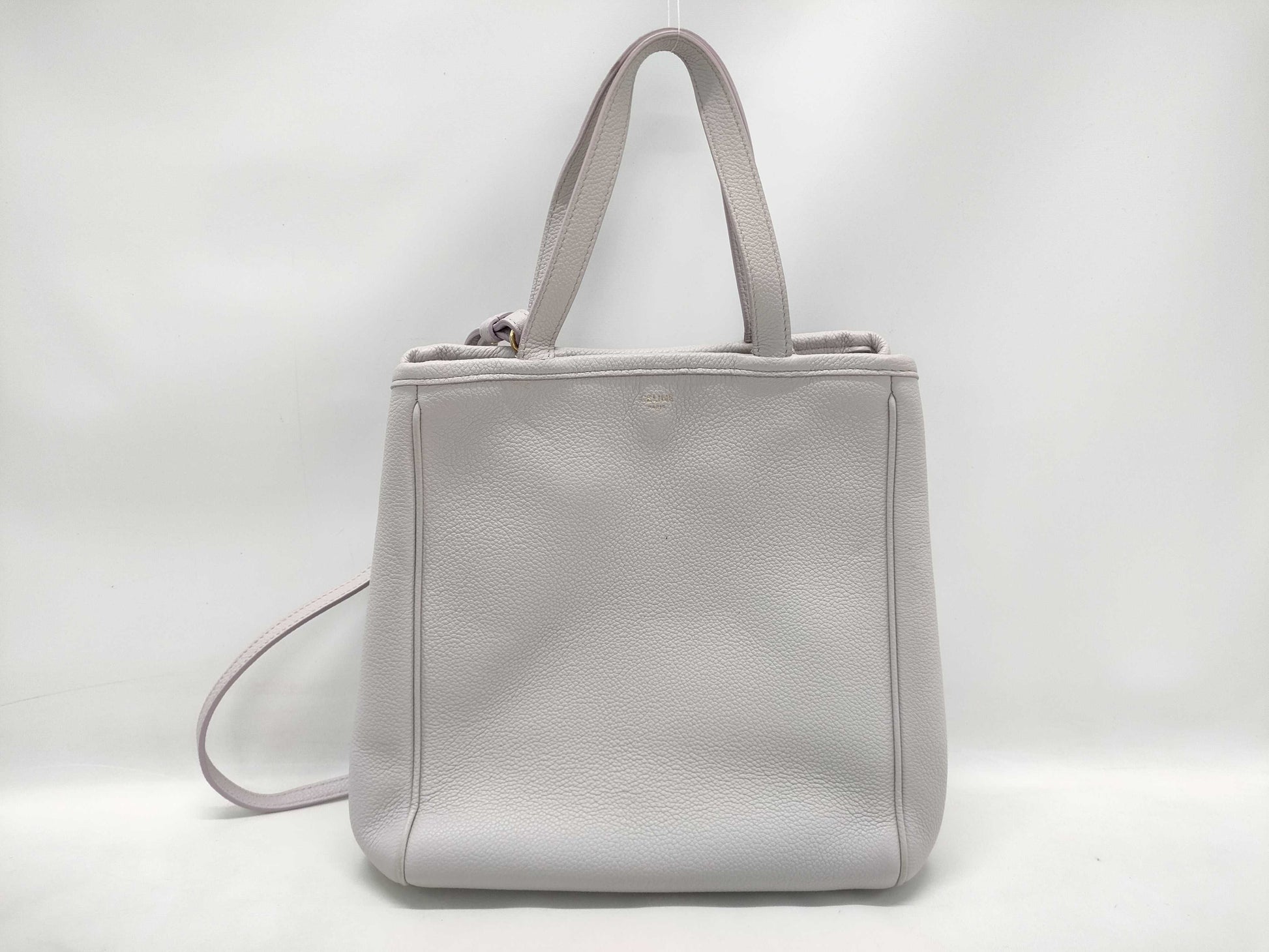 CELINE Leather Small Fold Cabas Handbag