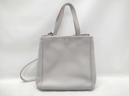 CELINE Leather Small Fold Cabas Handbag