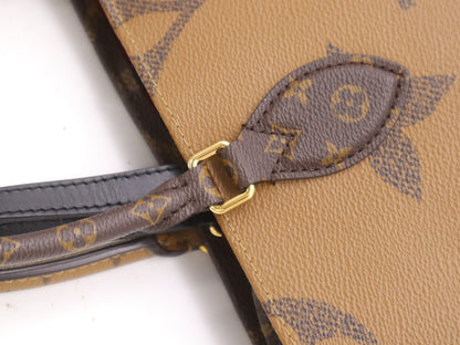 LOUIS VUITTON M45039 Reverse on the Go - MM Monogram Giant Tote Bag with Box and Dust Bag, RFID Verified