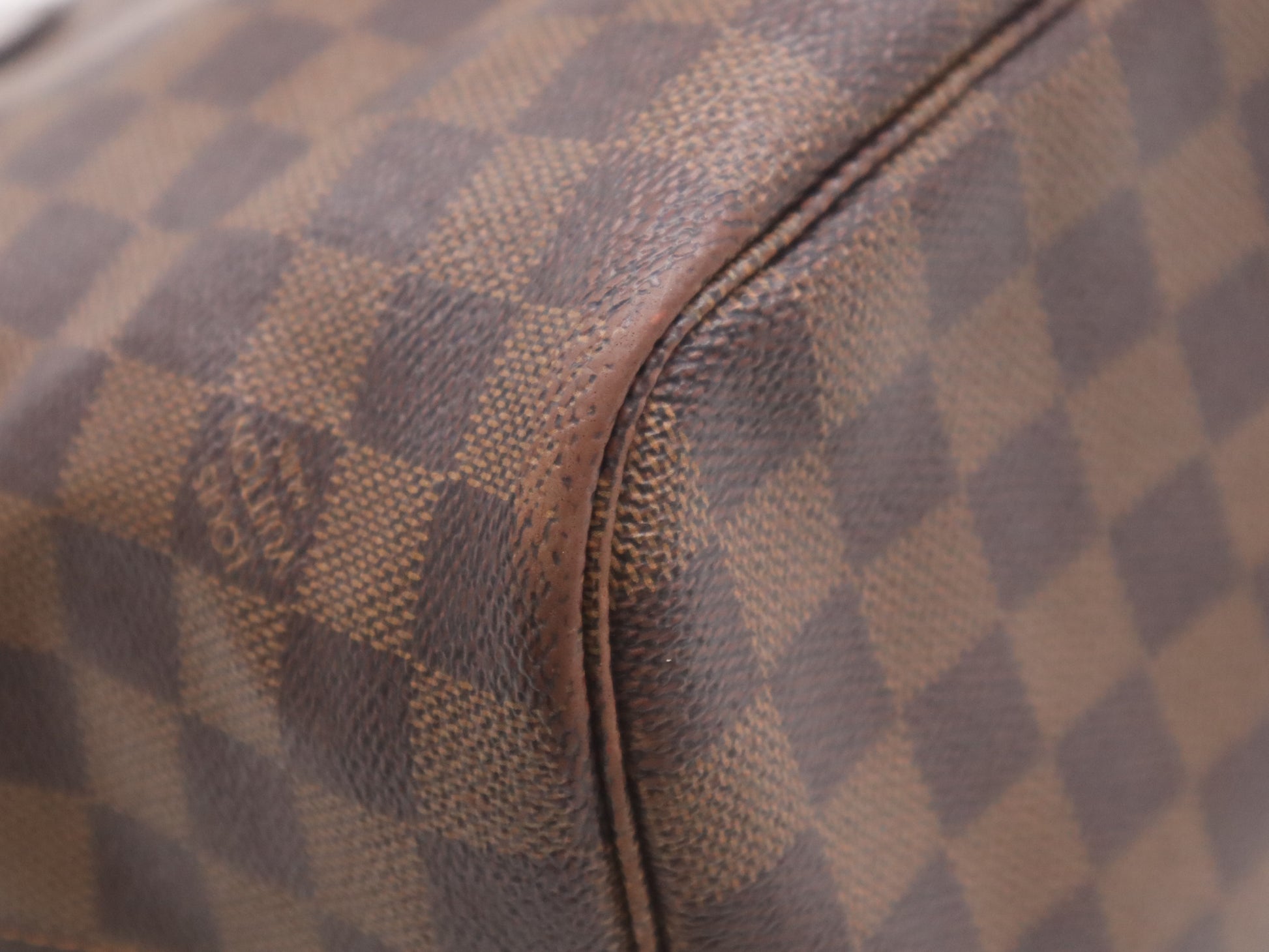 LOUIS VUITTON N41603 Damier Neverfull MM Ebene Rose Ballerine Tote Bag
