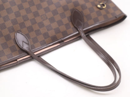 LOUIS VUITTON N41603 Damier Neverfull MM Ebene Rose Ballerine Tote Bag