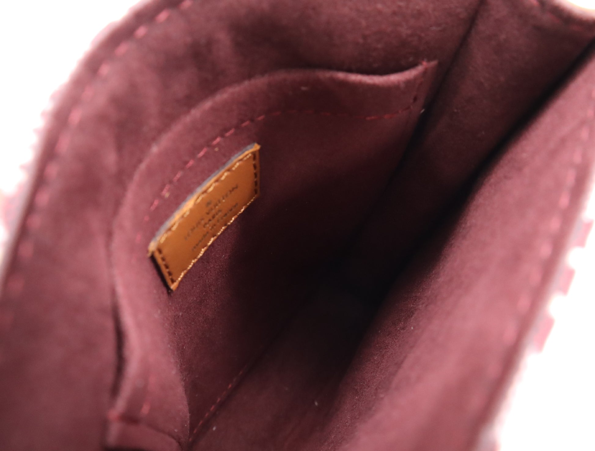 LOUIS VUITTON M69846 Monogram Jacquard Petite Sac Plat Bordeaux RFID Verified Shoulder Bag