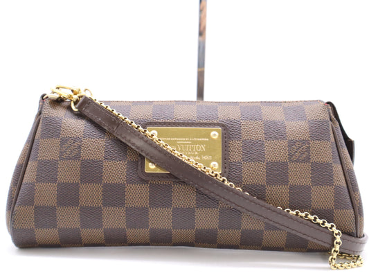 LOUIS VUITTON N55213 Damier Eva Shoulder Bag with Shoulder Strap