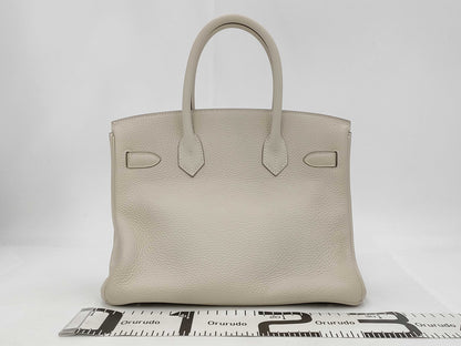 HERMES Birkin 30 Handbag, Y Stamp, 2020, Togo Leather, Sterling Silver Hardware, Clé Cloche, Cadena, 2 Keys, Dust Bag Included