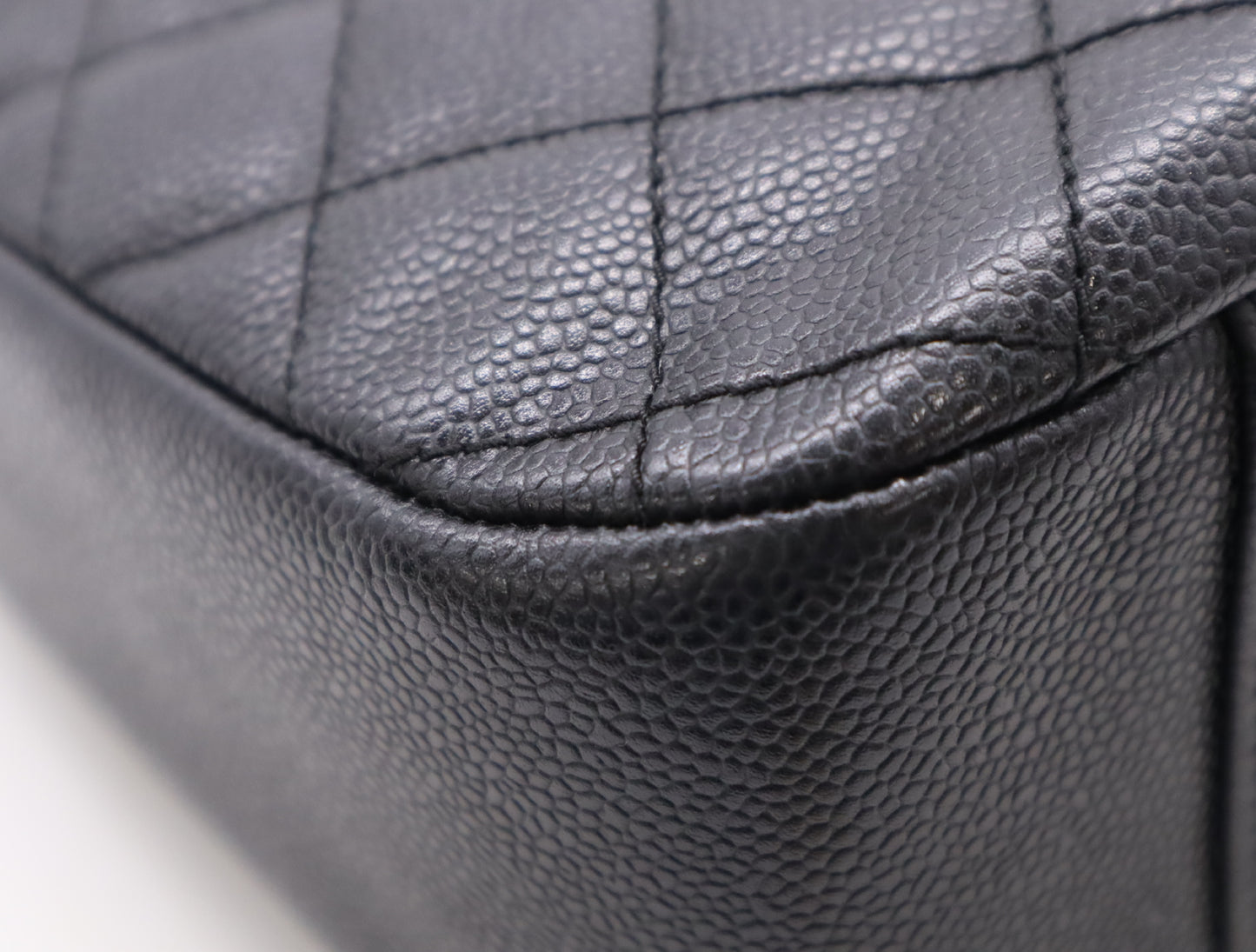 CHANEL Caviar Leather Matelasse Chain Shoulder Bag with GD Hardware, Black Card, 7073121, Dust Bag Included