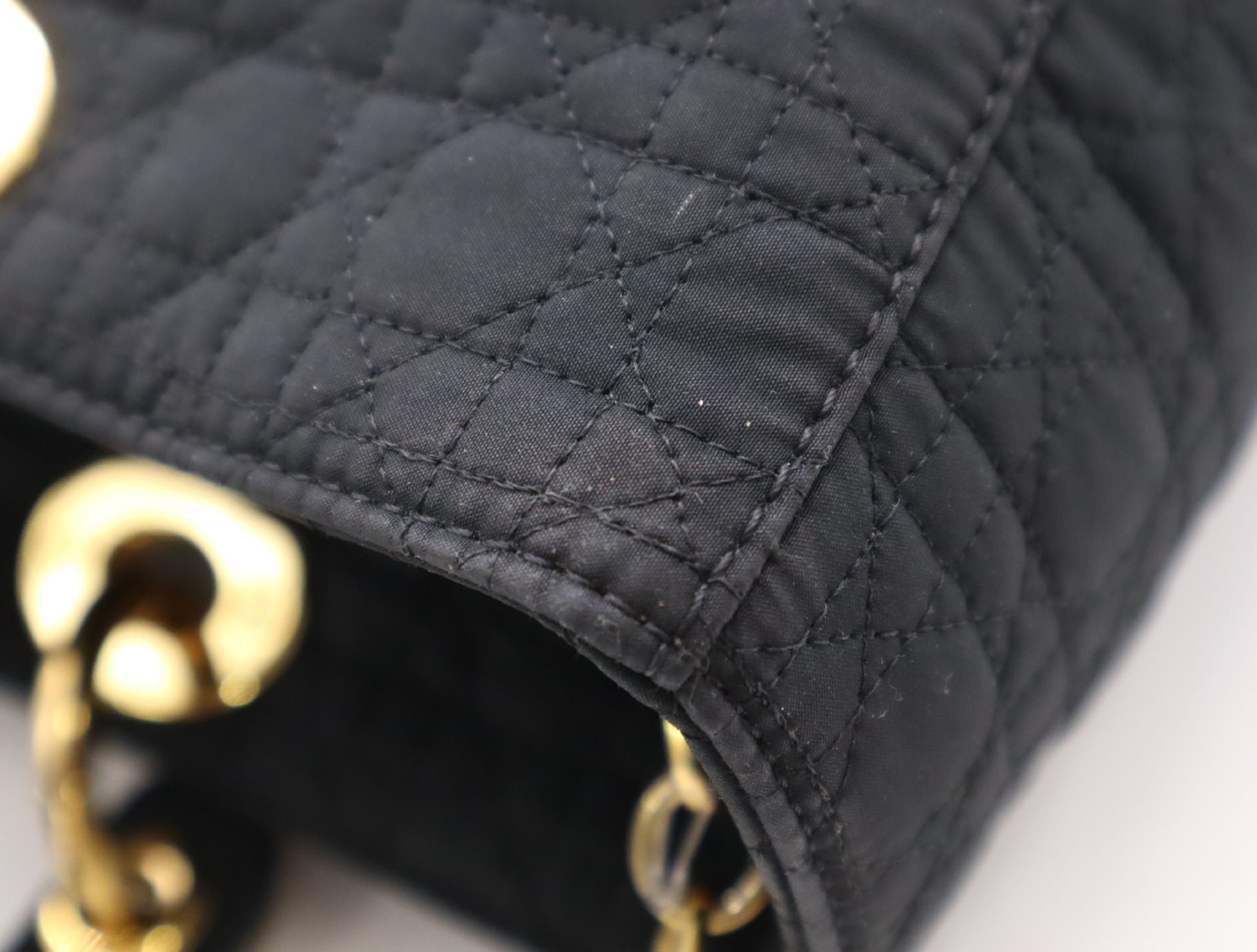 Dior Nylon Cannage Lady Dior Handbag Black