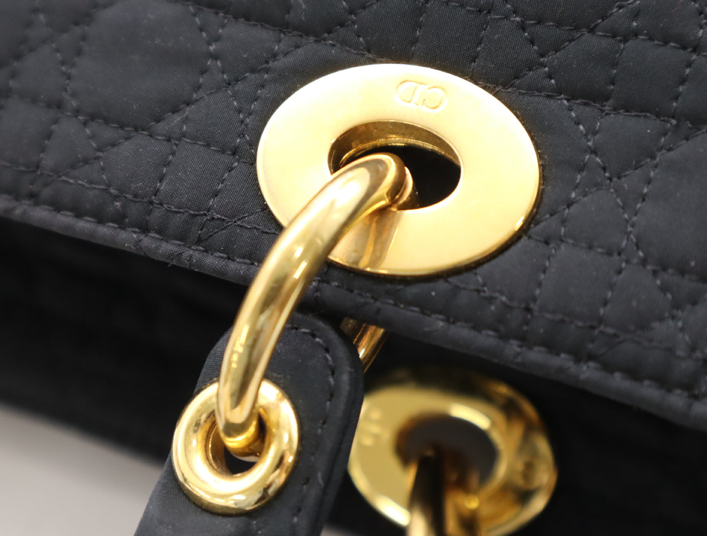 Dior Nylon Cannage Lady Dior Handbag Black