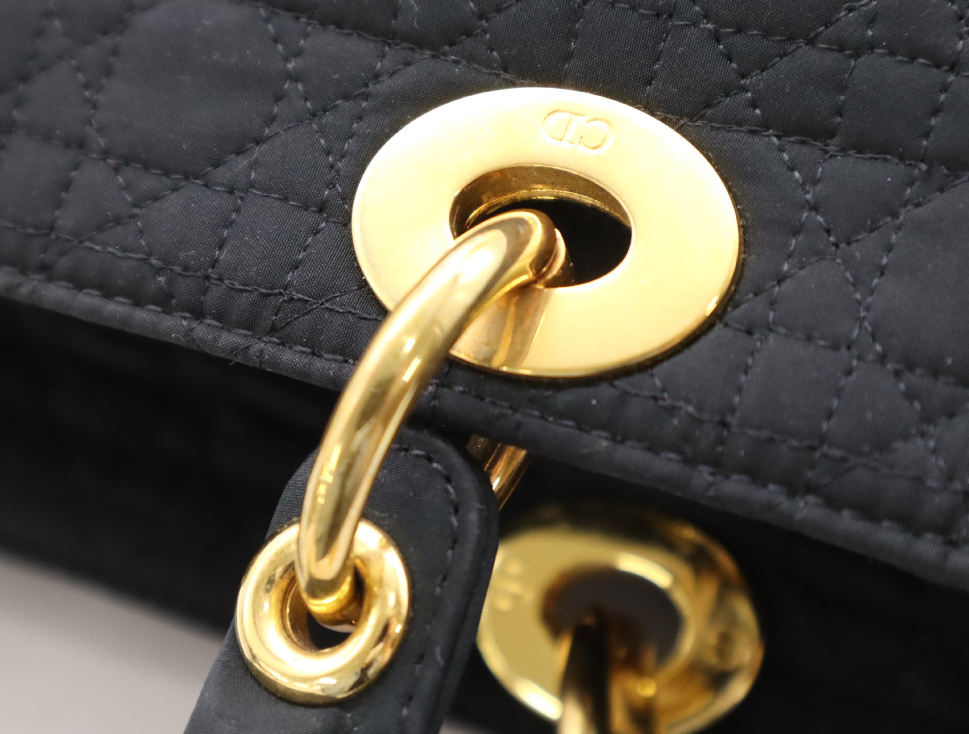 Dior Nylon Cannage Lady Dior Handbag Black
