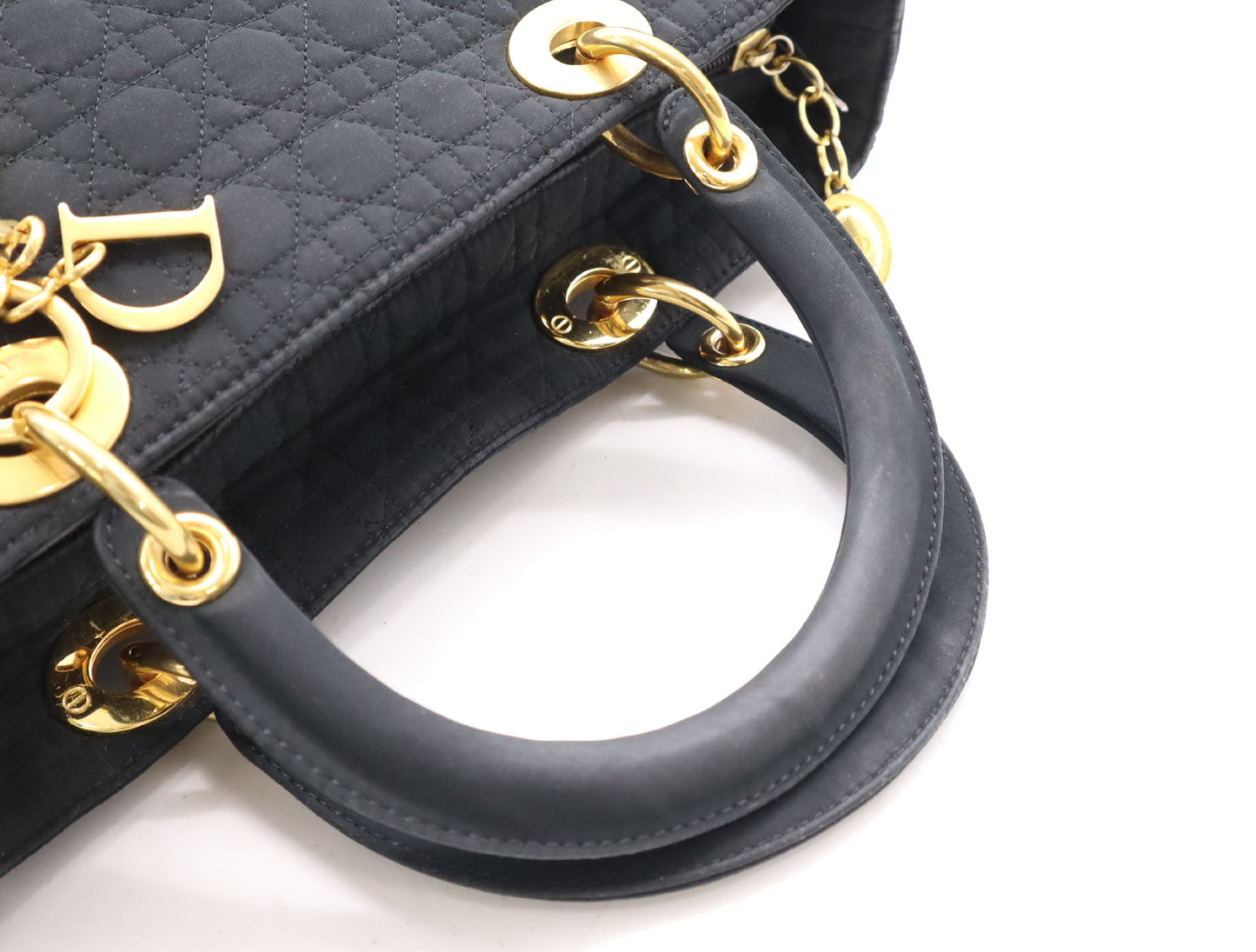Dior Nylon Cannage Lady Dior Handbag Black